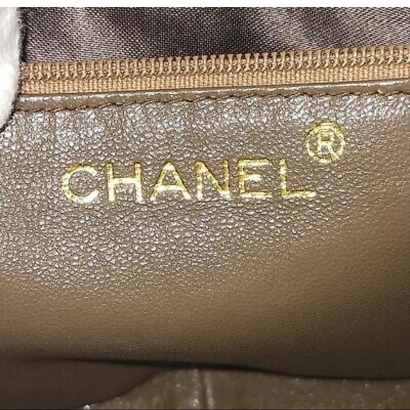Chanel Brown Satin Vintage CC Flap Bag crossbody leather‎ purse - Picture 10 of 11